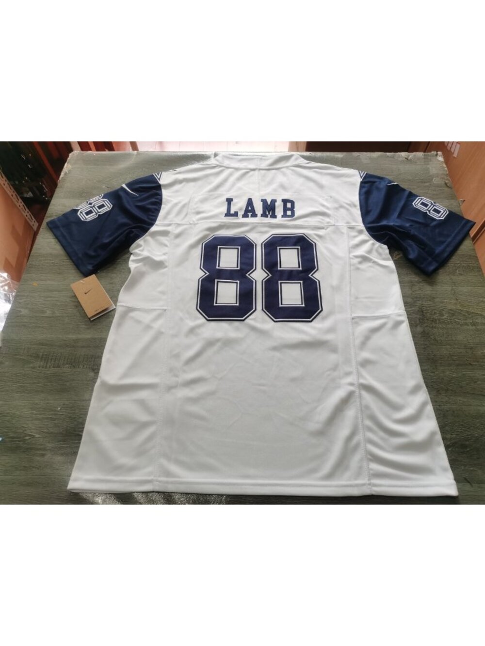 Ceedee Lamb Navy White Stitched Vapor  Jersey